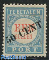 Netherlands 1906 Postage Due, 50c On 1gld, Type I, Unused (hinged) - Sin Clasificación