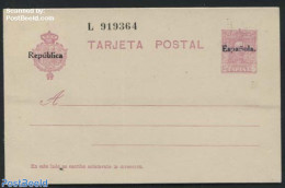 Spain 1931 Postcard 15Cs, Republica Espagnola Overprint, Unused Postal Stationary - Lettres & Documents