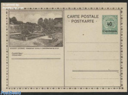 Luxemburg 1929 Illustrated Postcard 40c On 35c, Mondorf Les Bains, Unused Postal Stationary - Briefe U. Dokumente