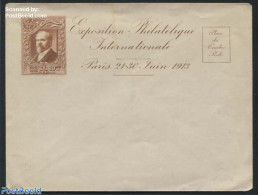 France 1913 Philatelic Exposition Cover 10c Brown, Unused Postal Stationary, Philately - Covers & Documents