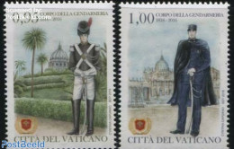 Vatican 2016 Gendarmerie Corps 2v, Mint NH, Religion - Various - Churches, Temples, Mosques, Synagogues - Police - Uni.. - Ungebraucht