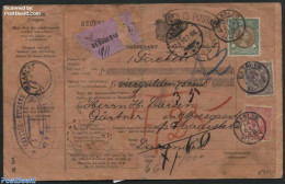 Netherlands 1898 Parcel Card With NVPH Numbers 45B, 42 And 37, Postal History - Brieven En Documenten