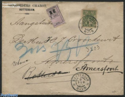 Netherlands 1901 Registered Letter, Returned To Sender, With NVPH No. 68, Postal History - Cartas & Documentos