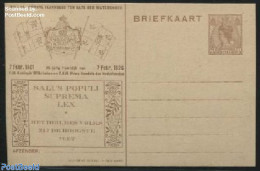 Netherlands 1926 Postcard With Private Text, Royal Silver Wedding Brown, Unused Postal Stationary - Storia Postale