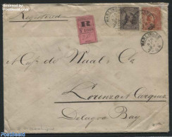Netherlands 1894 Registered Letter From Harlingen To Lorenzo Et Carquez (Mozambique), Postal History - Lettres & Documents