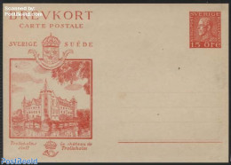 Sweden 1929 Illustrated Postcard, 15o, Trolleholms Castle, Unused Postal Stationary, Art - Castles & Fortifications - Covers & Documents