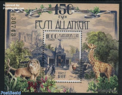 Hungary 2016 Budapest Zoo S/s, Mint NH, Nature - Animals (others & Mixed) - Cat Family - Deer - Giraffe - Nuovi