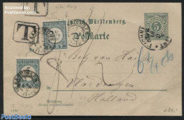 Netherlands 1894 Postcard To Vlaardingen, Postage Due 2.5c, 5c, Postal History - Cartas & Documentos