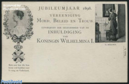 Netherlands 1898 Postcard 2.5c, C. Bisschop, Unused Postal Stationary, Art - Paintings - Brieven En Documenten