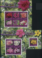 Gambia 2015 Flowers Of The Gambia 3 S/s, Mint NH, Nature - Flowers & Plants - Gambia (...-1964)