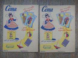 LOT DE 2 PROTEGES-CAHIERS CEMA MARGARINE JOUETS - Omslagen Van Boeken