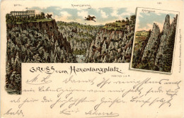 Gruss Vom Hexentanzplatz - Litho - Thale