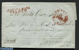 Netherlands 1836 Letter From Middelburg To Wageningen, Postal History - ...-1852 Precursores