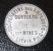 Jeton De Nécessité De Pain "Boulangerie 1922 Coopérative Des Employés & Ouvriers Des Mines De Liévin" Mining Token - Monetary / Of Necessity