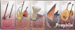 Israel 2118-2122 Fünferstreifen (kompl.Ausg.) Mit Tab Postfrisch 2010 Musikinstrumente - Neufs (avec Tabs)