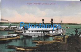 227532 ARGENTINA MISIONES POSADAS PORT PUERTO SHIP VAPOR ITUZAINGO POSTAL POSTCARD - Argentina