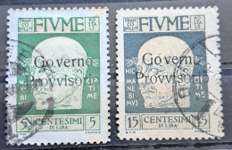 FIUME-5C-15 C-OVERPRINT GOVERNO PROVVISORIO-ITALY-YUGOSLAVIA-CROATIA-1921 - Croatie