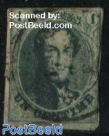 Belgium 1858 1c Green, Used, Used Stamps - Gebruikt