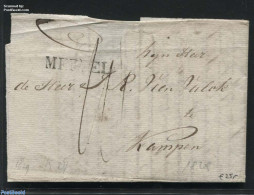 Netherlands 1829 Folding Letter From Meppel To Kampen, Postal History - ...-1852 Voorlopers