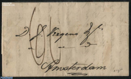 Netherlands 1851 Folded Letter From Amsterdam To Amsterdam, Postal History - ...-1852 Voorlopers