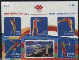 Bangladesh 2016 World Olympic Rio S/s, Mint NH, Sport - Athletics - Golf - Olympic Games - Shooting Sports - Swimming .. - Atletica