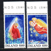 ISLANDA ICELAND ISLANDE ISLAND 1983 CHRISTMAS NATALE NOEL WEIHNACHTEN NAVIDAD JOL COMPLETE SET SERIE COMPLETA MNH - Unused Stamps