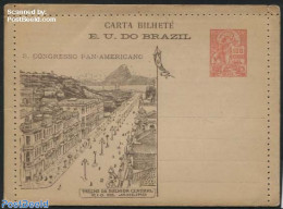 Brazil 1906 Card Letter 100R, Unused Postal Stationary - Briefe U. Dokumente