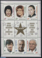 Romania 2016 Stars Of Stage & Screen S/s, Mint NH, Performance Art - Movie Stars - Theatre - Unused Stamps