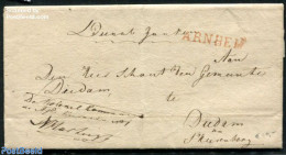 Netherlands 1820 Folding Letter From Arnhem To Didam, Postal History - ...-1852 Préphilatélie