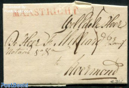 Netherlands 1827 Folding Letter From Maastricht To Roermond, Postal History - ...-1852 Préphilatélie
