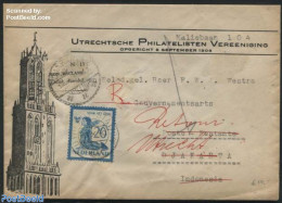 Netherlands 1950 Cover To Djakarta, Indonesia, Postal History, Art - Children Drawings - Covers & Documents