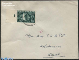Netherlands 1949 Nhvp No. 515 On A Cover To Utrecht, Postal History, Art - Children Drawings - Lettres & Documents