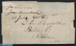 Netherlands 1821 Folding Letter From Heerenveen To Schiedam, Postal History - ...-1852 Voorlopers