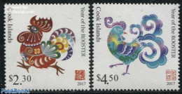Cook Islands 2017 Year Of The Rooster 2v, Mint NH, Nature - Various - Poultry - New Year - Nouvel An