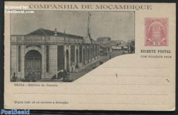 Mozambique 1904 Companha Reply Paid Postcard 10/10R, Edificio Do Correio, Unused Postal Stationary, Post - Posta