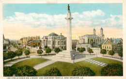 73681497 New_Orleans_Louisiana Lee Circle Showing Library And Shriners Temple - Other & Unclassified