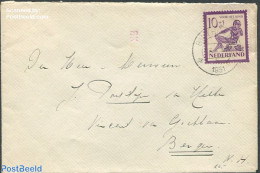 Netherlands 1950 Cover From Bilthoven To Bergen With Nvhp No.566, Postal History, Art - Children Drawings - Storia Postale
