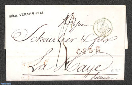 France 1842 Folding Letter From Paris To The Hague, Postal History - Storia Postale