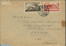 Switzerland 1946 Envelope From Zwitserland To France, Postal History - Covers & Documents