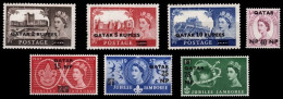 (111-113) Qatar  Overprints / Surcharges / Aufdrucke / 1957-1960 ** / Mnh  Michel 13-18 + 25 - Qatar