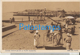 227540 ARGENTINA MAR DEL PLATA JUEGOS INFANTILES EN LA PILETA MUNICIPAL POSTAL POSTCARD - Argentine