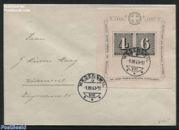 Switzerland 1943 Letter With S/s, Postal History, Stamps On Stamps - Brieven En Documenten