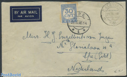 Netherlands 1946 Airmail To Epe, The Netherlands. Postage Due 30cent., Postal History - Covers & Documents