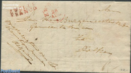 Netherlands 1834 Folding Letter With A List Of Goods From Zwolle, Postal History - ...-1852 Voorlopers