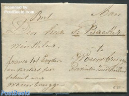 Netherlands 1845 Folding Letter Through Leiden, Postal History - ...-1852 Voorlopers