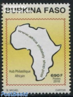 Burkina Faso 2016 Africa Philately Shop 1v, Mint NH, Various - Philately - Maps - Geografia