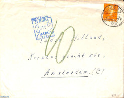 Netherlands 1953 Letter To Amsterdam, Postage Due 10c, Postal History - Lettres & Documents