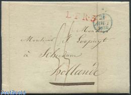 Netherlands 1848 Folding Letter From Calais To Schiedam, Postal History - ...-1852 Voorlopers