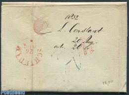 Netherlands 1832 Folding Letter To The Mayor Of Schiedam, Postal History - ...-1852 Voorlopers