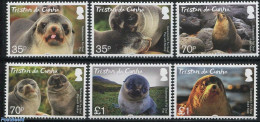 Tristan Da Cunha 2017 Subantarctic Fur Seal 6v, Mint NH, Nature - Sea Mammals - Tristan Da Cunha